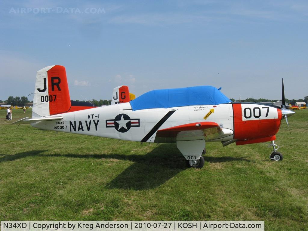 N34XD, 1952 Beech T-34A (A45) Mentor C/N G-25, EAA AirVenture 2010