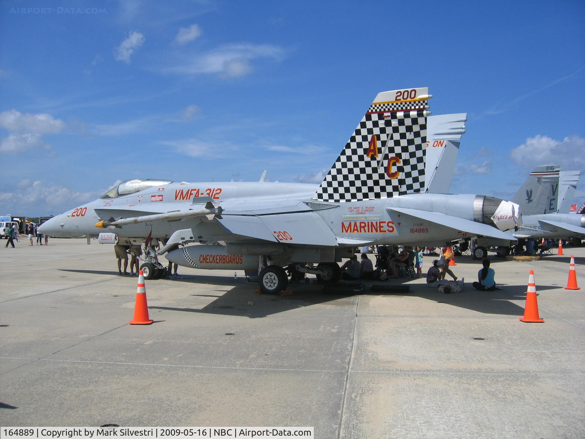 164889, McDonnell Douglas F/A-18C Hornet C/N 1221/C350, Static at Marine Corps Air Station Beaufort