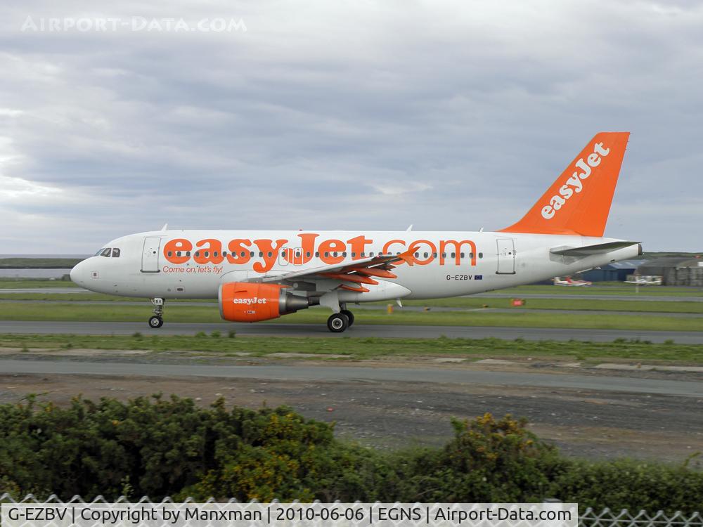 G-EZBV, 2007 Airbus A319-111 C/N 3122, Departing on EZY636