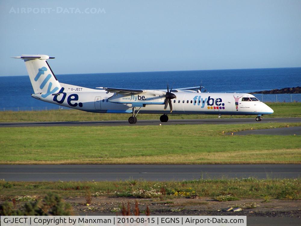 G-JECT, 2006 De Havilland Canada DHC-8-402Q Dash 8 C/N 4144, Departing IOM