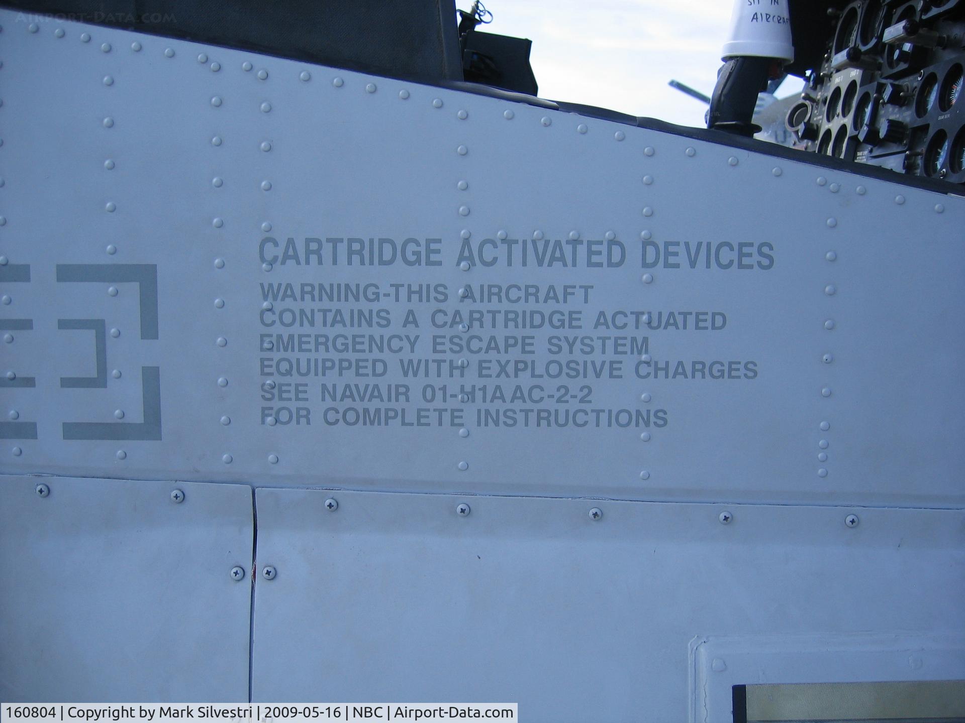 160804, Bell AH-1W Super Cobra C/N 29145, Static at Marine Corps Air Station Beaufort