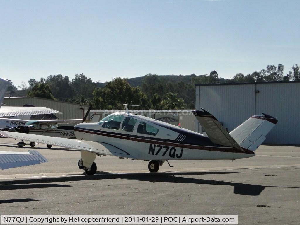 N77QJ, 1967 Beech V35A Bonanza C/N D-8610, Parked at Howard Aviation