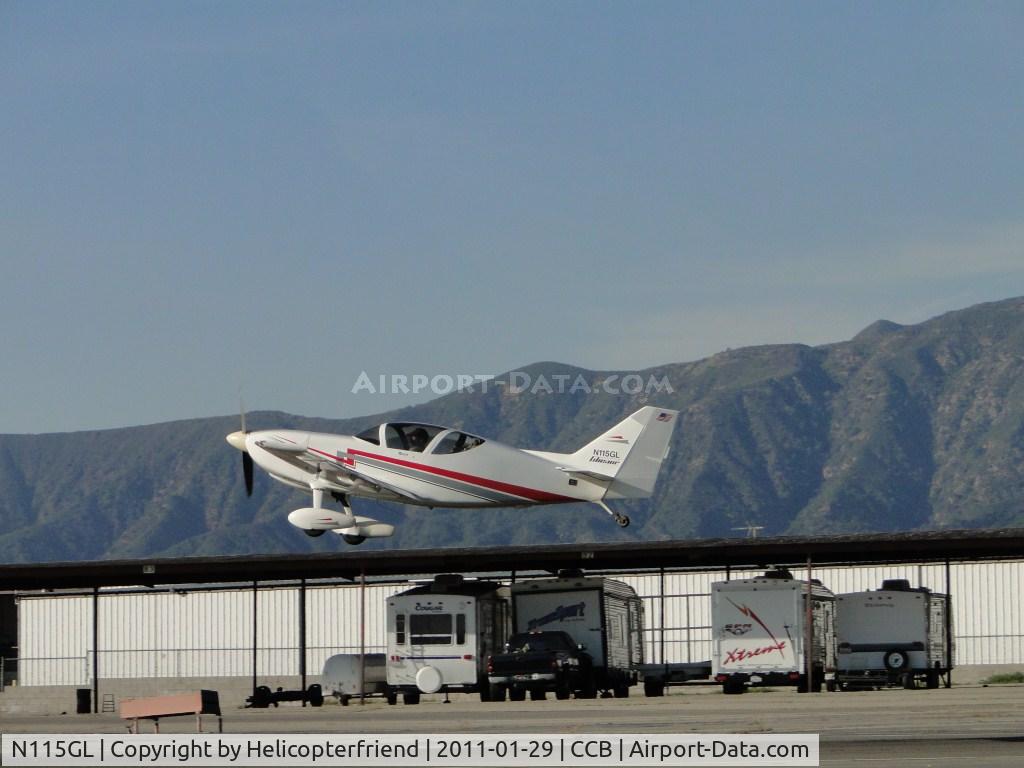 N115GL, 1997 Stoddard-Hamilton Glasair I GL-20 C/N 115, Lifting off westbound from runway 24