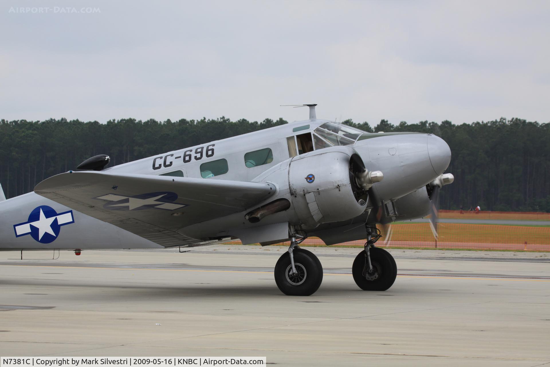 N7381C, 1944 Beech C18S C/N 8104, Marine Corps Air Station Beaufort
