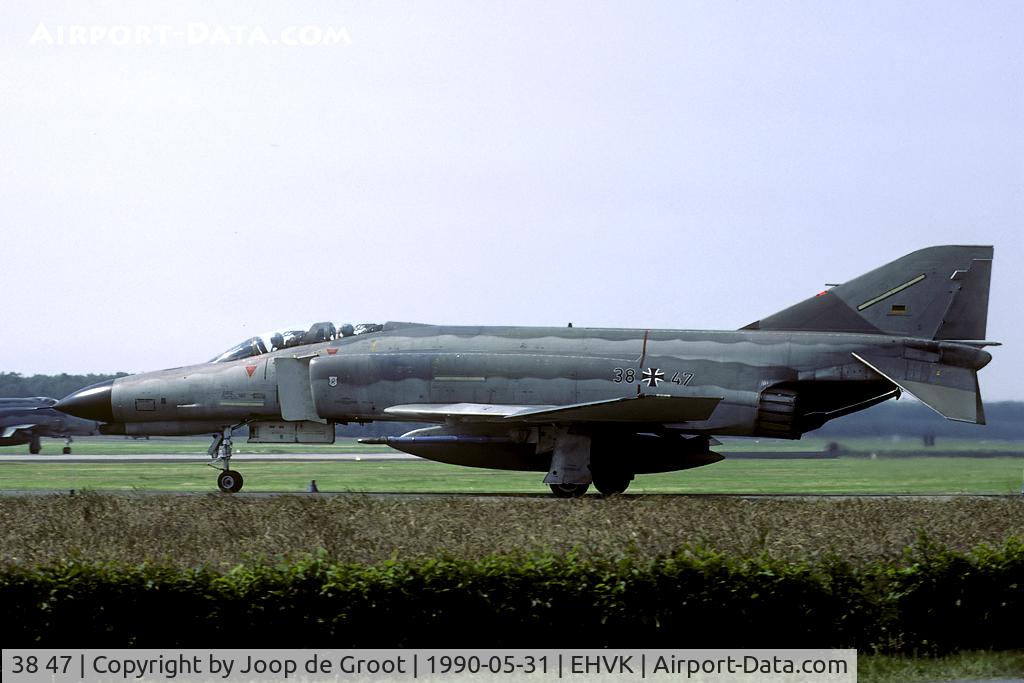 38 47, McDonnell Douglas F-4F Phantom II C/N 4744, seen during an large scale air exercise at Volkel.
