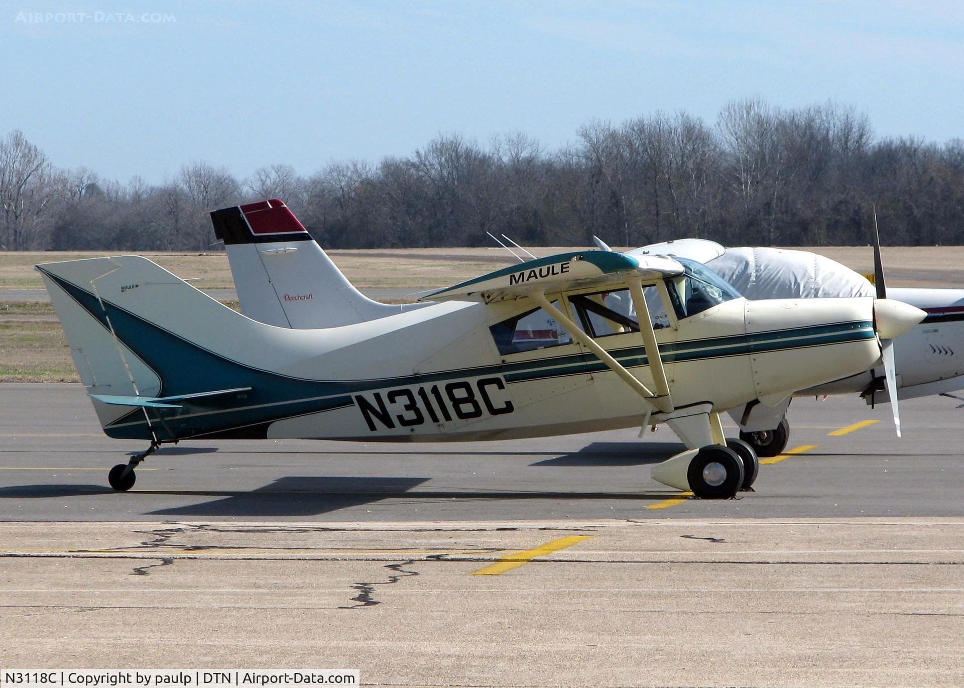 N3118C, 1995 Maule MX-7-180A Sportplane C/N 20034C, Parked at Downtown Shreveport.