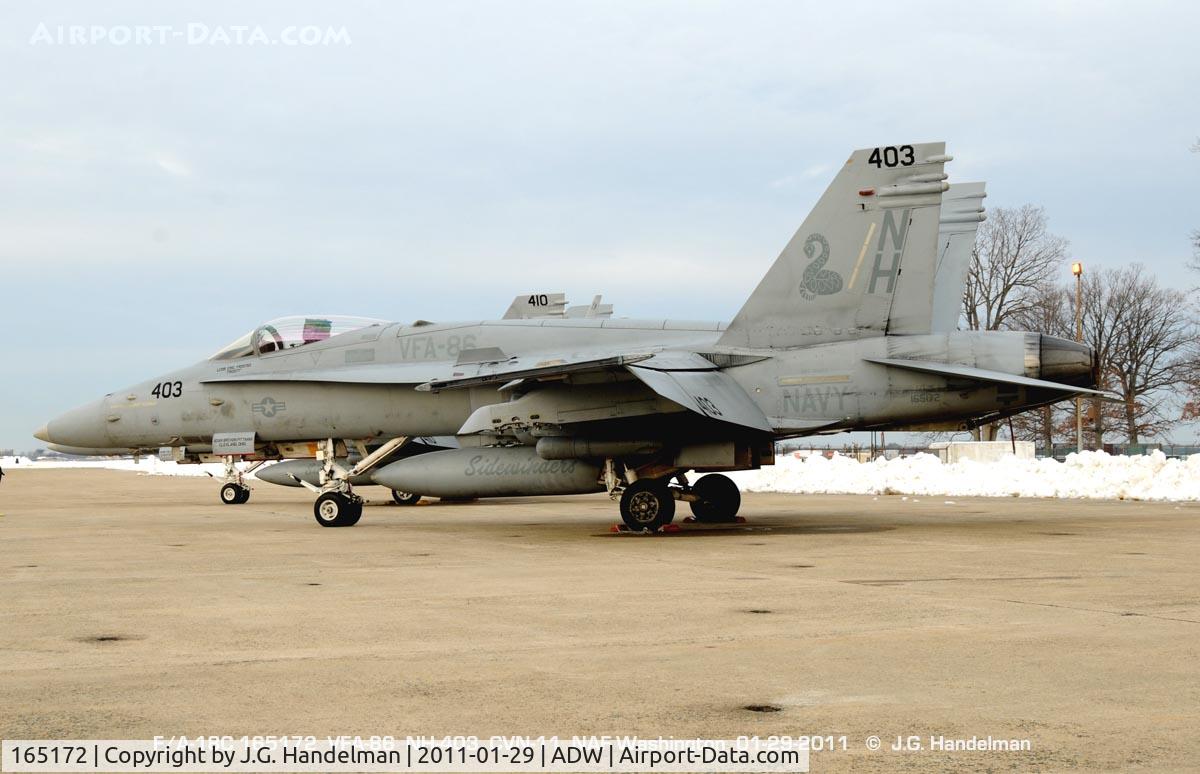 165172, McDonnell Douglas F/A-18C Hornet C/N 1288/C397, Gray day in Maryland.