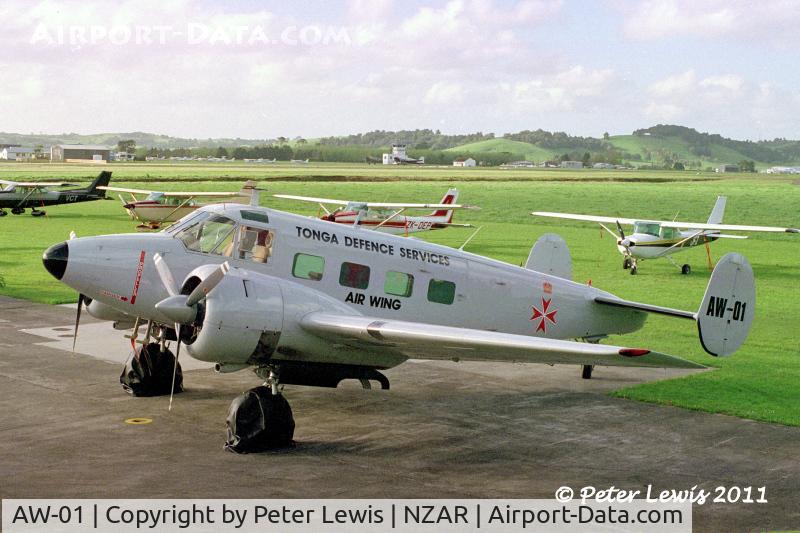 AW-01, 1959 Beech G18S C/N BA-483, Tongan military forces's only aircraft. 1998