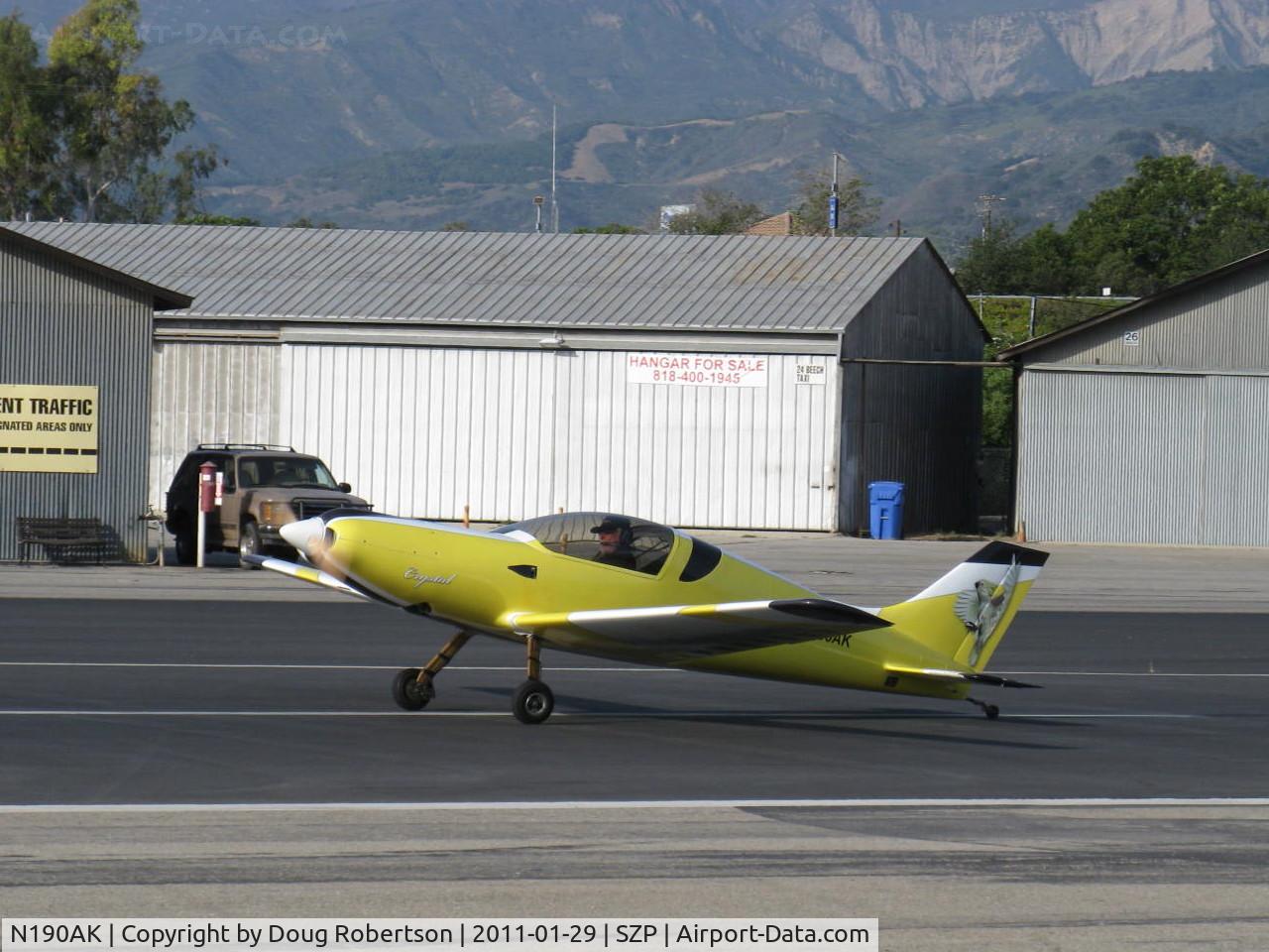 N190AK, 2004 Aero Designs Pulsar C/N KP-1, 2004 Kozloff PULSAR 'Crystal', Rotax 912, takeoff roll Rwy 22