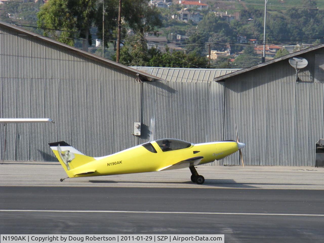N190AK, 2004 Aero Designs Pulsar C/N KP-1, 2004 Kozloff PULSAR 'Crystal', Rotax 912, taxi back