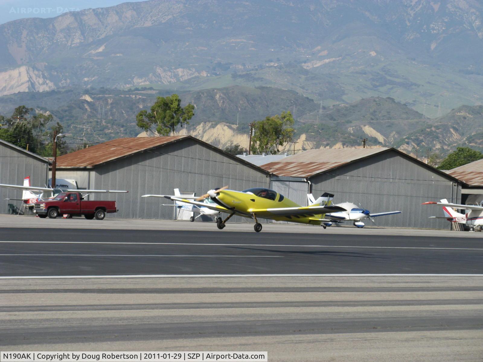 N190AK, 2004 Aero Designs Pulsar C/N KP-1, 2004 Kozloff PULSAR 'Crystal', Rotax 912, landing Rwy 22