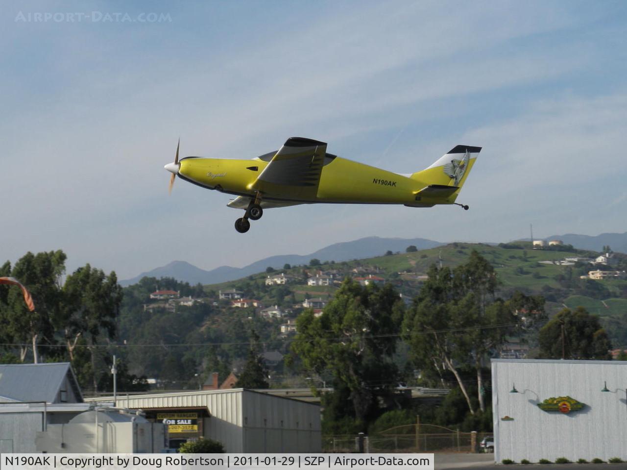N190AK, 2004 Aero Designs Pulsar C/N KP-1, 2004 Kozloff PULSAR 'Crystal', Rotax 912, takeoff climb Rwy 22