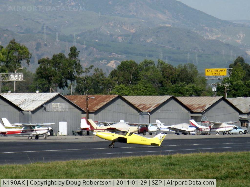 N190AK, 2004 Aero Designs Pulsar C/N KP-1, 2004 Kozloff PULSAR 'Crystal', Rotax 912, taxi off the active
