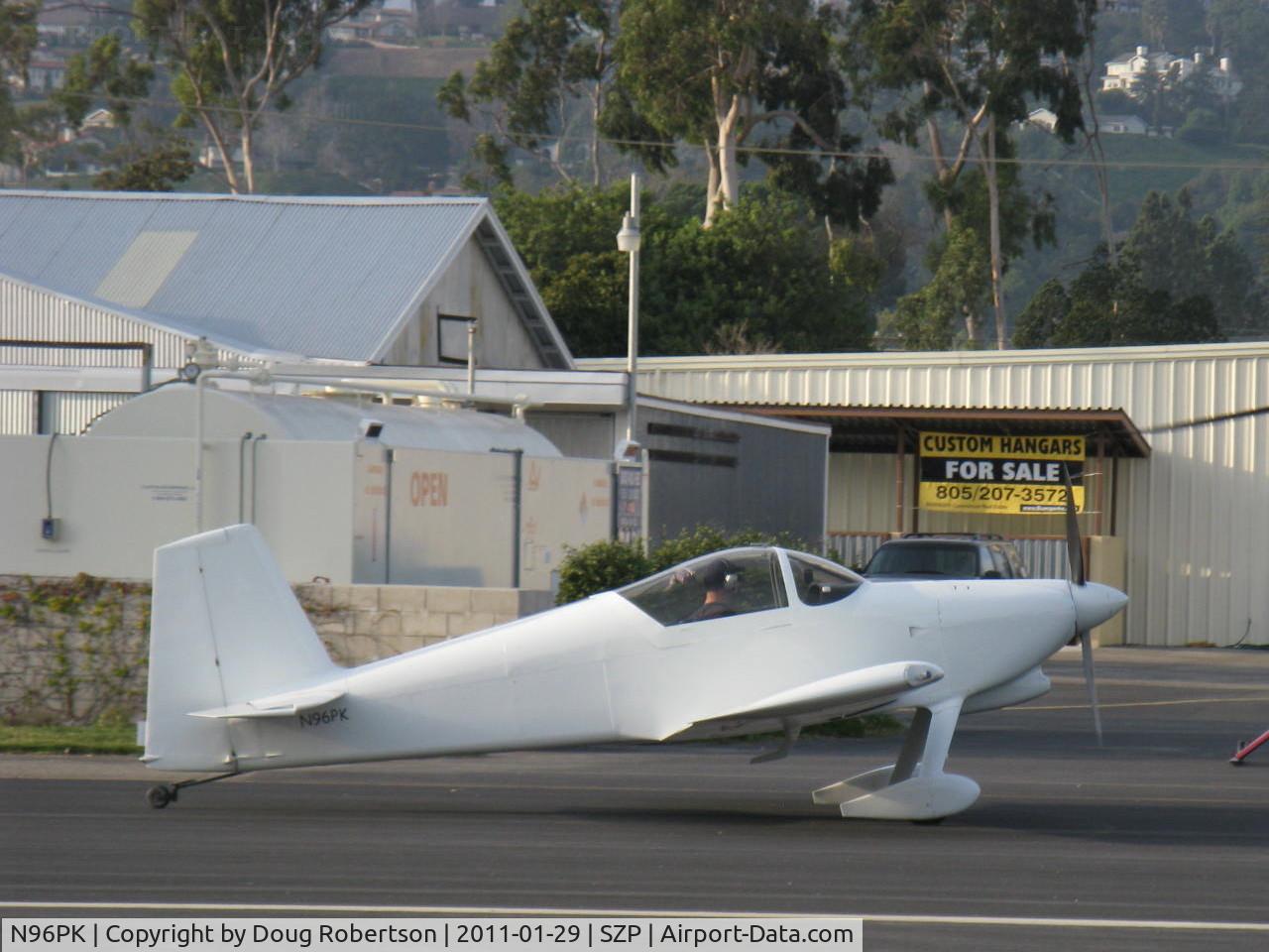 N96PK, 2007 Vans RV-6 C/N 60581, 2007 CAVALLO SPECIAL VAN's RV-6.2, Aero-Sport Power IO-360-B1B 180+ Hp, taxi