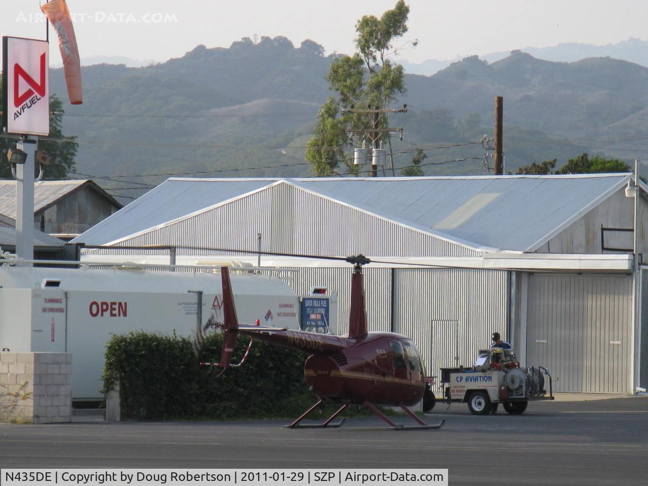 N435DE, 2005 Robinson R44 Raven II C/N 10605, 2005 Robinson R44 RAVEN II, Lycoming IO-540 derated to 245 Hp for takeoff, 205 Hp continuous, refueling