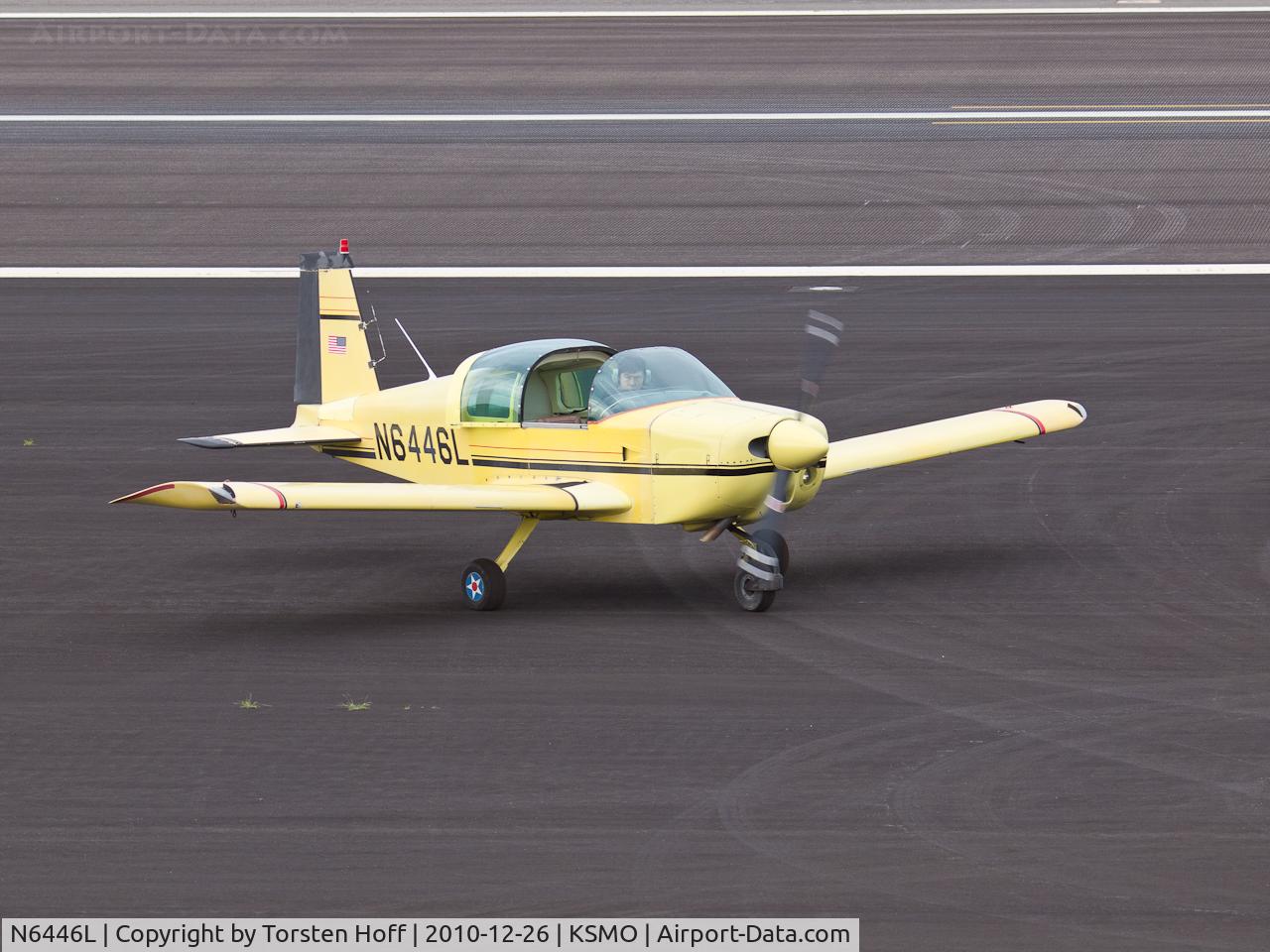 N6446L, 1972 American Aviation AA-1A Trainer C/N AA1A-0446, N6446L after arriving on RWY 03