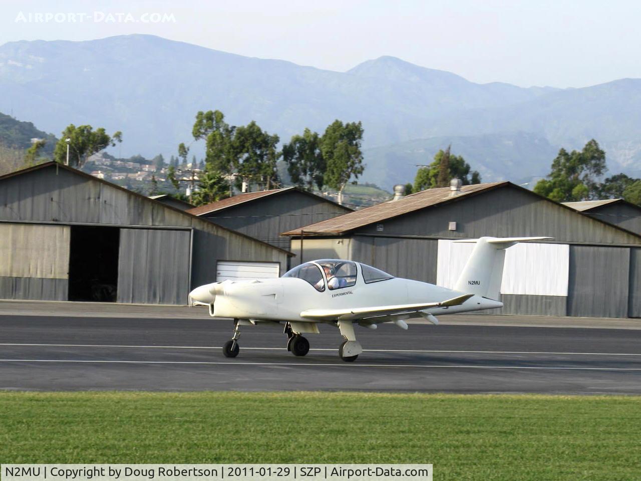 N2MU, 2002 Garrison Melmoth 2 C/N 1, 2002 Garrison MELMOTH 2, Continental TSIO-360 Turbo-supercharged 220 Hp, landing roll Rwy 22, Note Fowler trailing-edge flaps deployed