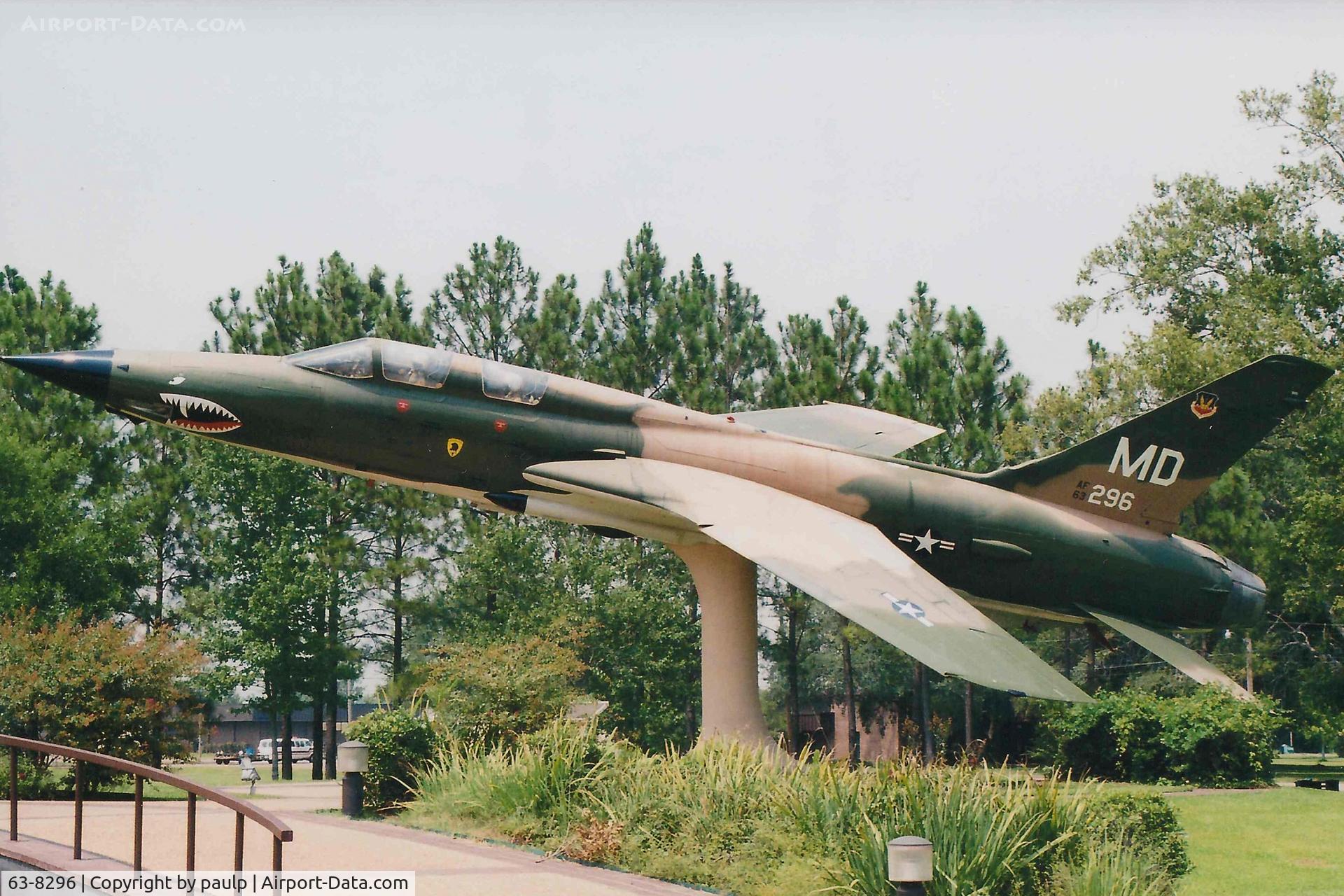 63-8296, 1963 Republic F-105F-1-RE Thunderchief C/N F073, Republic F-105G Thunderchief   1992 -Scanned Photo