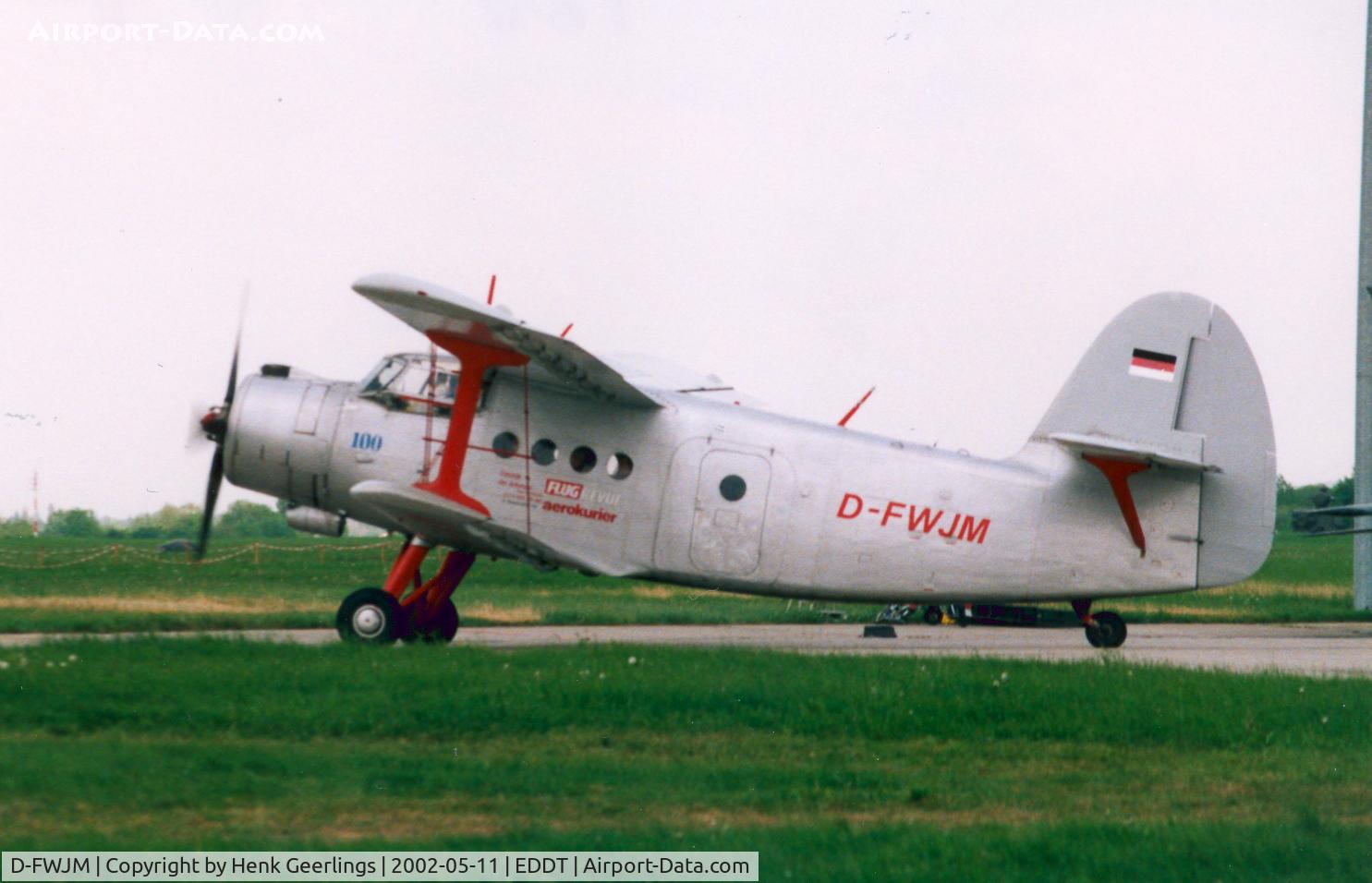 D-FWJM, 1976 PZL-Mielec An-2T Colt C/N 1G166-38, ILA Berlin Air Show - Trade Fair , May 2002