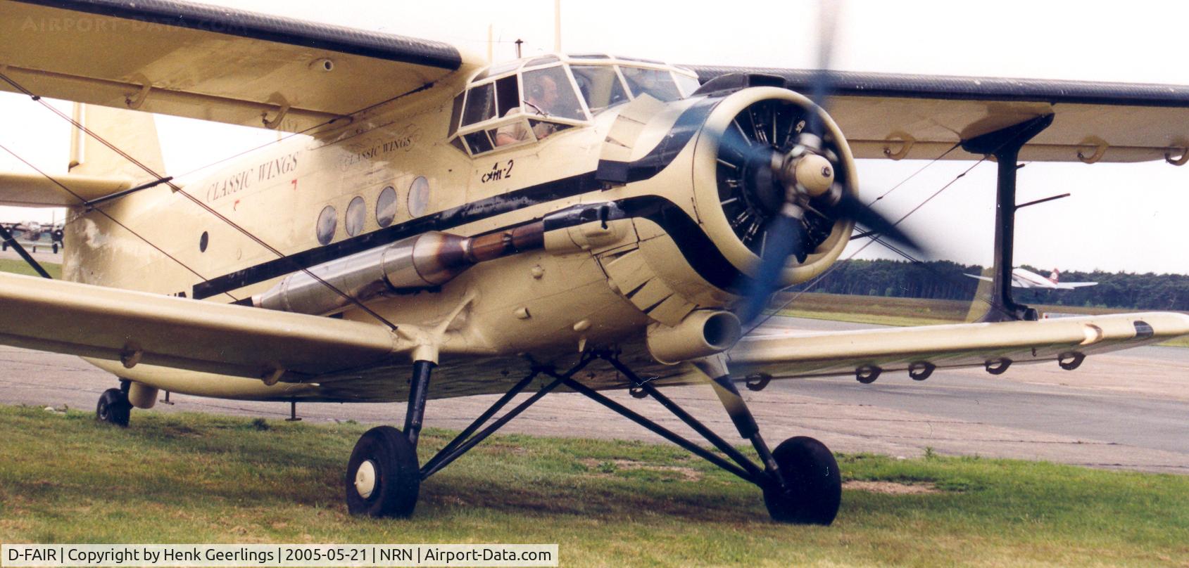 D-FAIR, 1956 Antonov An-2 C/N 172(473)05/1G17205, Niederrhein-Weeze Air Show , May 2005