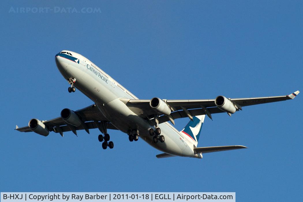 B-HXJ, Airbus A340-313 C/N 227,  Airbus A340-313X [227] (Cathay Pacific Airways) Home~G 18/01/2011.