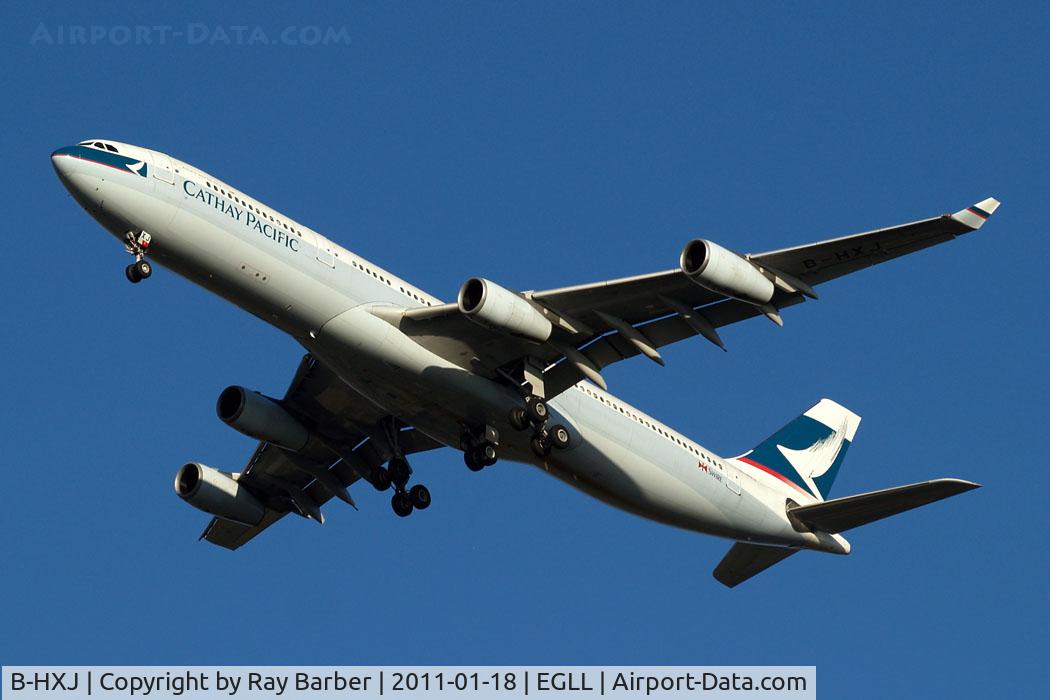 B-HXJ, Airbus A340-313 C/N 227,  Airbus A340-313X [227] (Cathay Pacific Airways) Home~G 18/01/2011.
