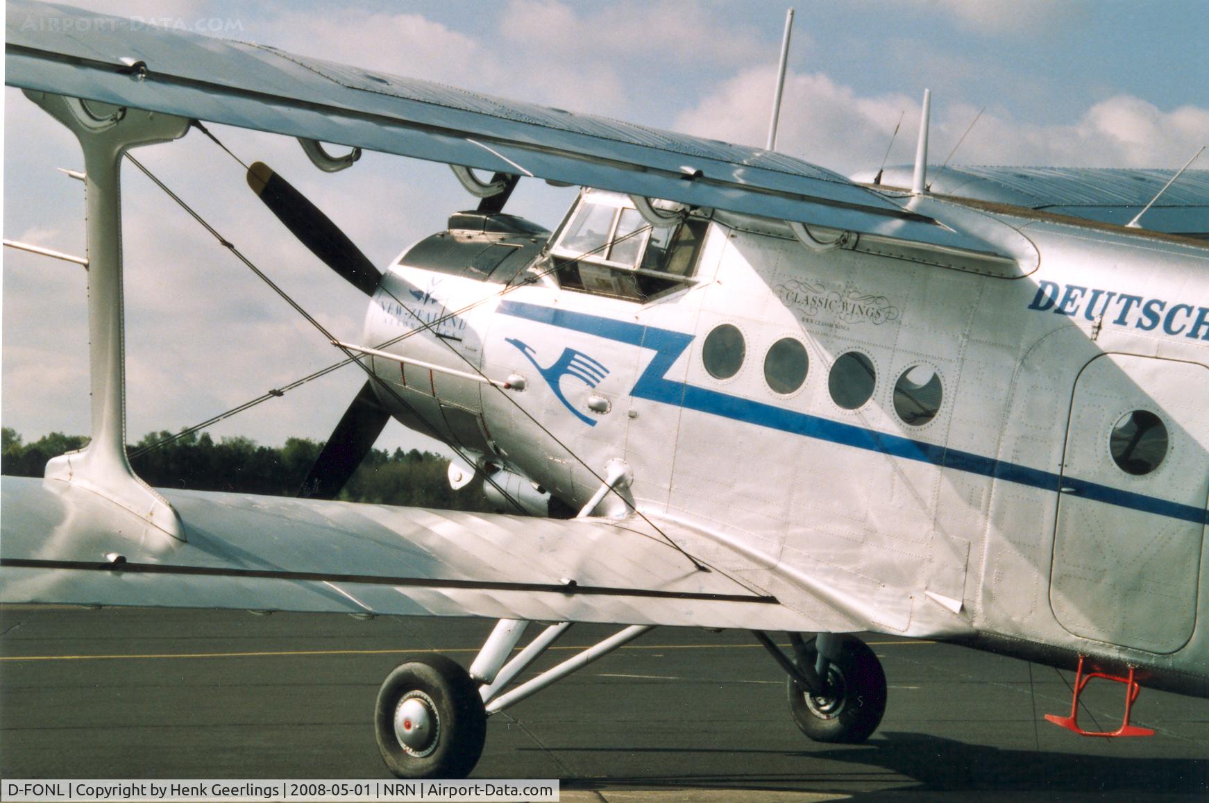 D-FONL, 1957 Antonov An-2T C/N 17802, Classic Wings , Weeze Airport