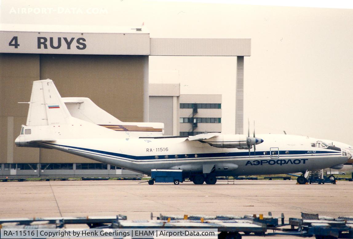 RA-11516, Antonov An-12 C/N 4341909, Aeroflot , Schiphol , 1997
