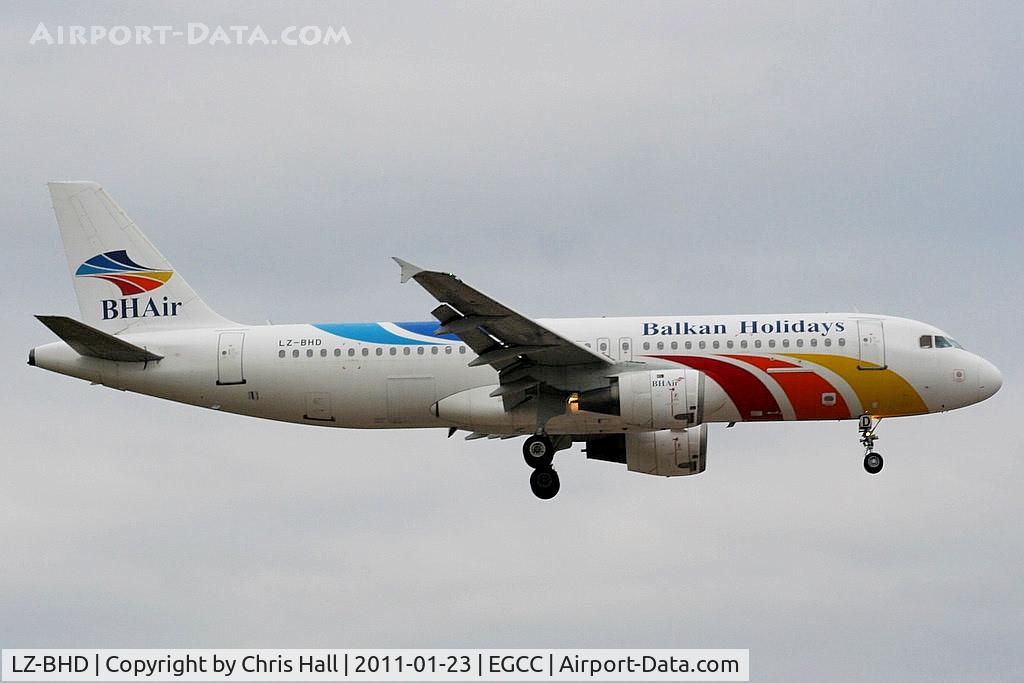 LZ-BHD, 1991 Airbus A320-211 C/N 221, BH Air A321 on approach for RW05L