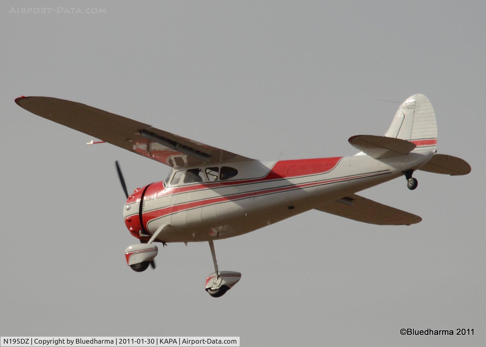 N195DZ, 1953 Cessna 195B Businessliner C/N 16077, Touch and Go on 17R.