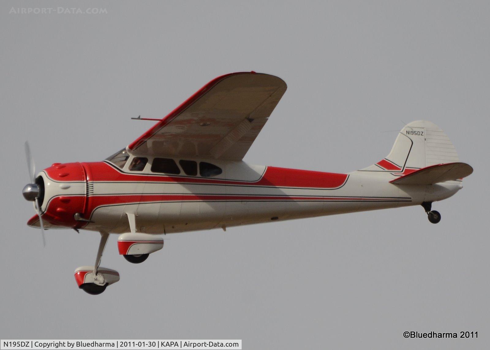 N195DZ, 1953 Cessna 195B Businessliner C/N 16077, Touch and Go on 17R.