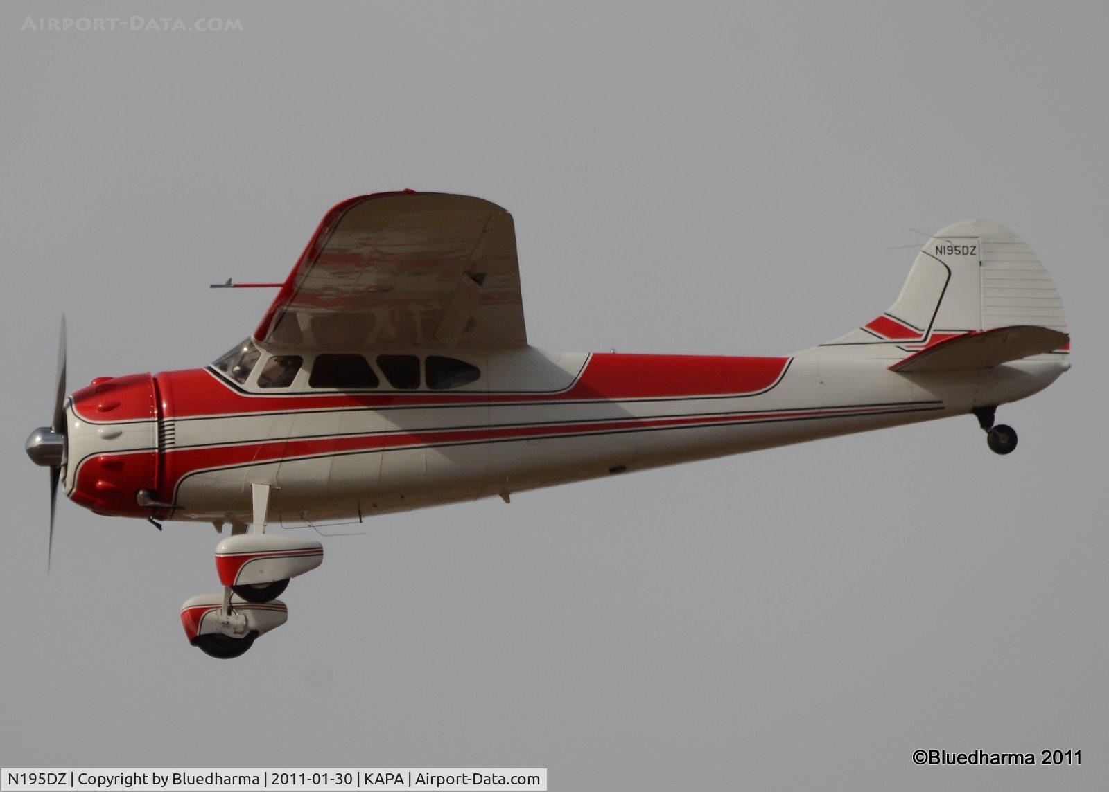 N195DZ, 1953 Cessna 195B Businessliner C/N 16077, Touch and Go on 17R.
