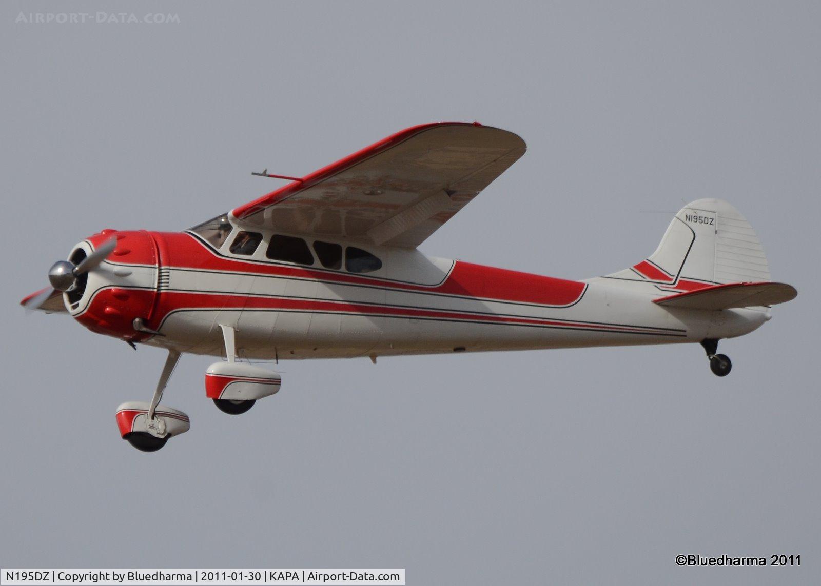 N195DZ, 1953 Cessna 195B Businessliner C/N 16077, Touch and Go on 17R.
