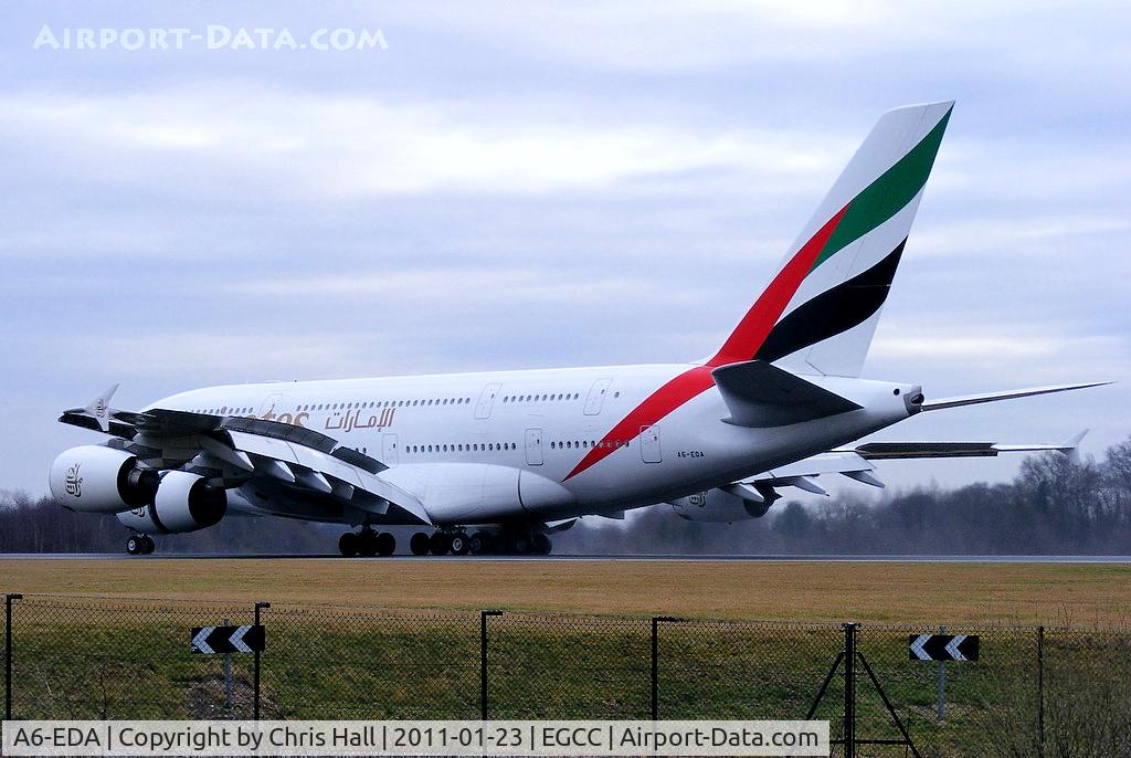 A6-EDA, 2007 Airbus A380-861 C/N 011, Emirates A380 making its first visit to MAN