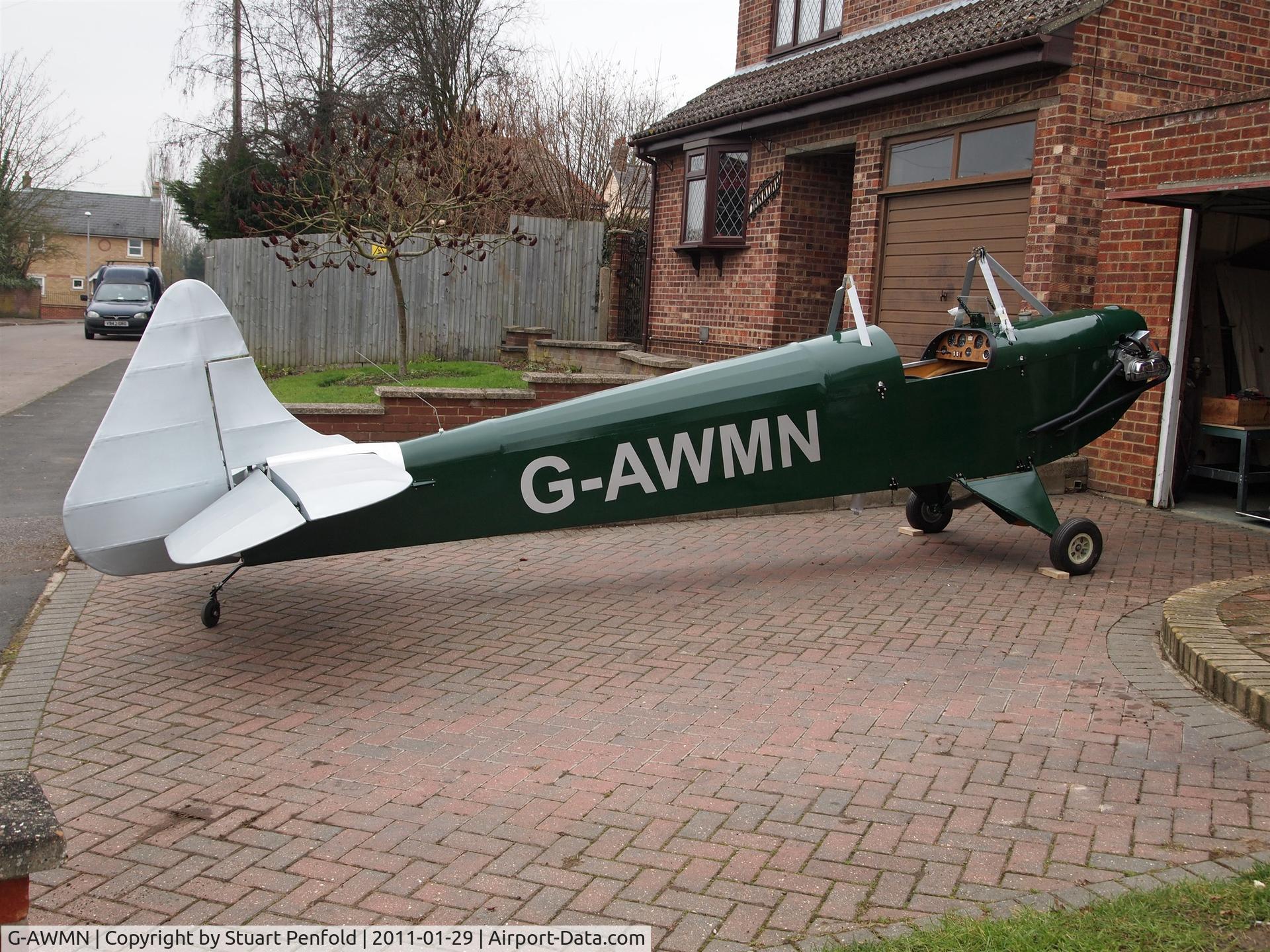 G-AWMN, 1987 Luton LA-4A Minor C/N PFA 827, After major accident G-AWMN is being rebuilt to flying condition.Halsted, Essex fly again SUMMER 2011