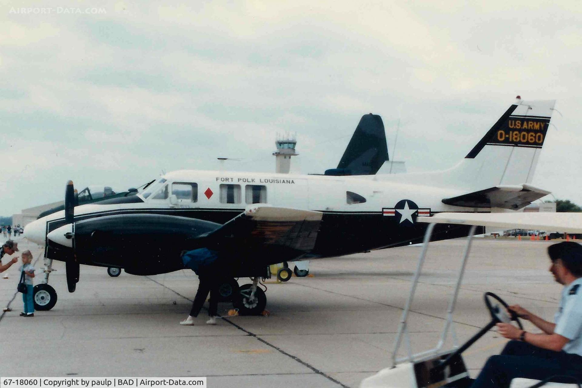 67-18060, 1967 Beech U-21A Ute C/N LM.61, U-21 Ute from Ft. Polk, Louisiana.1989 - Scanned Photo