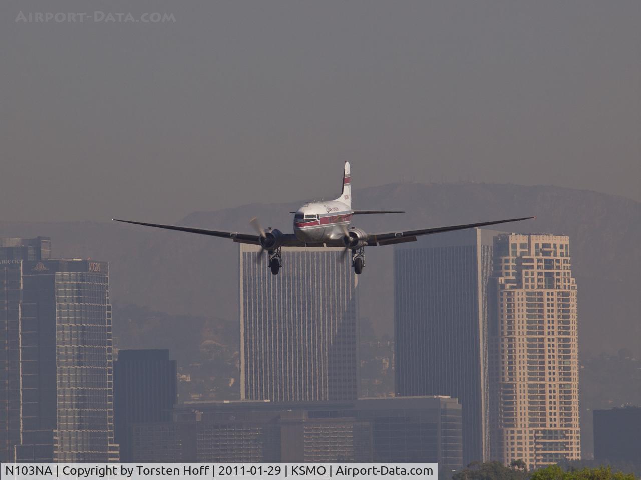 N103NA, 1945 Douglas DC-3C-S1C3G (C-47B) C/N 16821, N103NA on short final for RWY 21