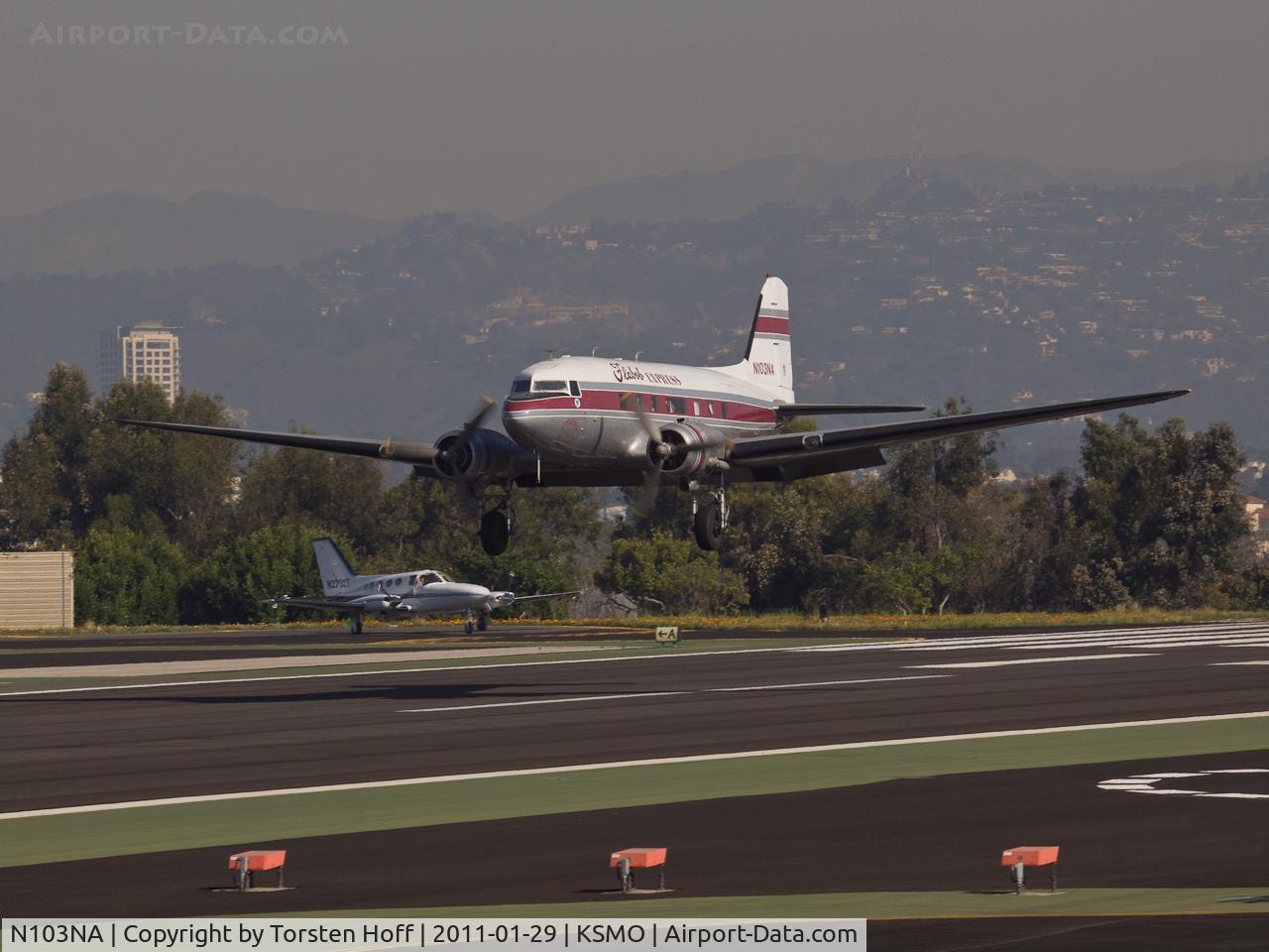 N103NA, 1945 Douglas DC-3C-S1C3G (C-47B) C/N 16821, N103NA arriving on RWY 21