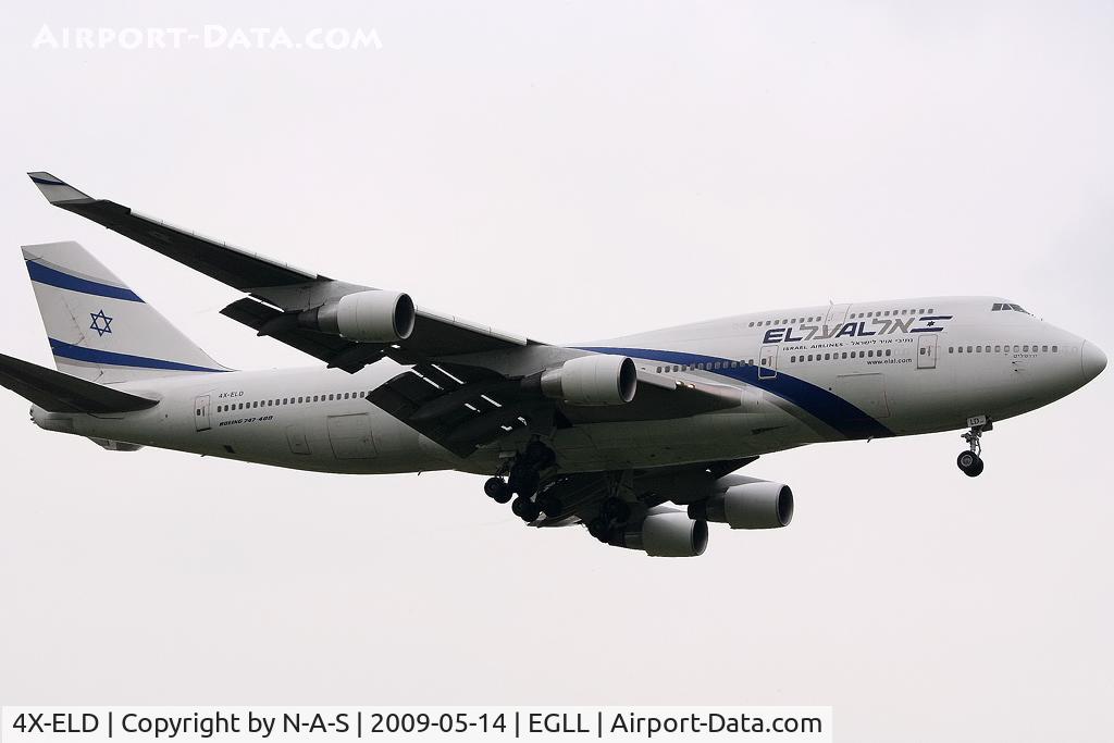 4X-ELD, 1999 Boeing 747-458 C/N 29328, Short final
