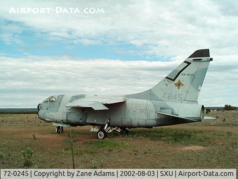 72-0245, 1972 LTV A-7D Corsair II C/N D-367, This aircraft is reported to be one of possibly two formerly displayed at Kirtland AFB. The other ID is 72-0177. There seems to be some confusion as the the real ID of this aircraft. It is clearly marked 72-245