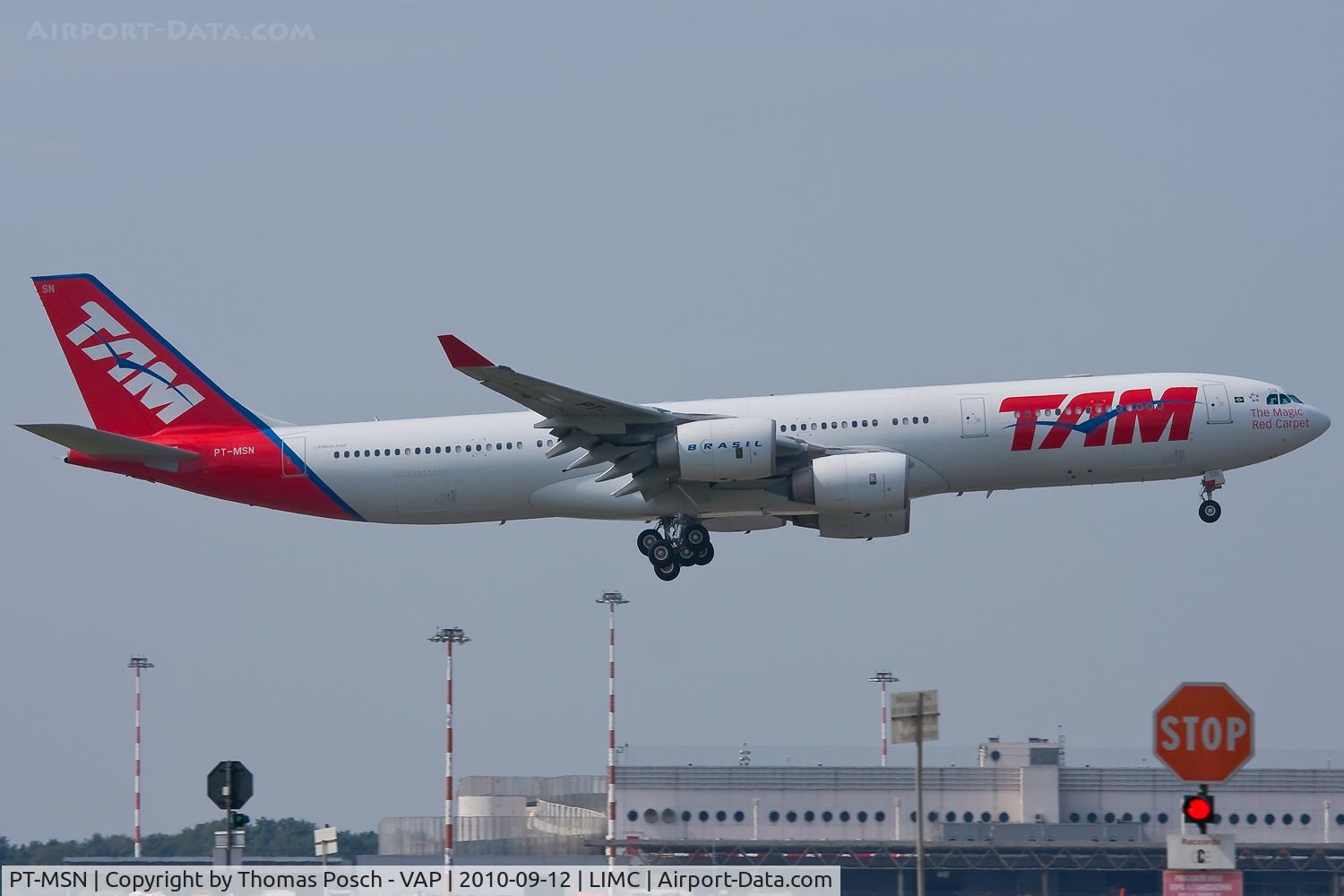 PT-MSN, 2003 Airbus A340-541 C/N 445, TAM Linhas Aereas