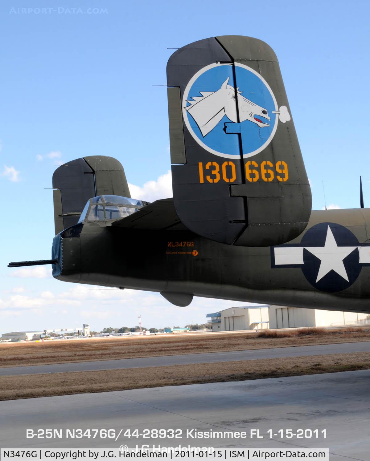 N3476G, 1944 North American B-25J Mitchell C/N 108-33257, Tail Markings