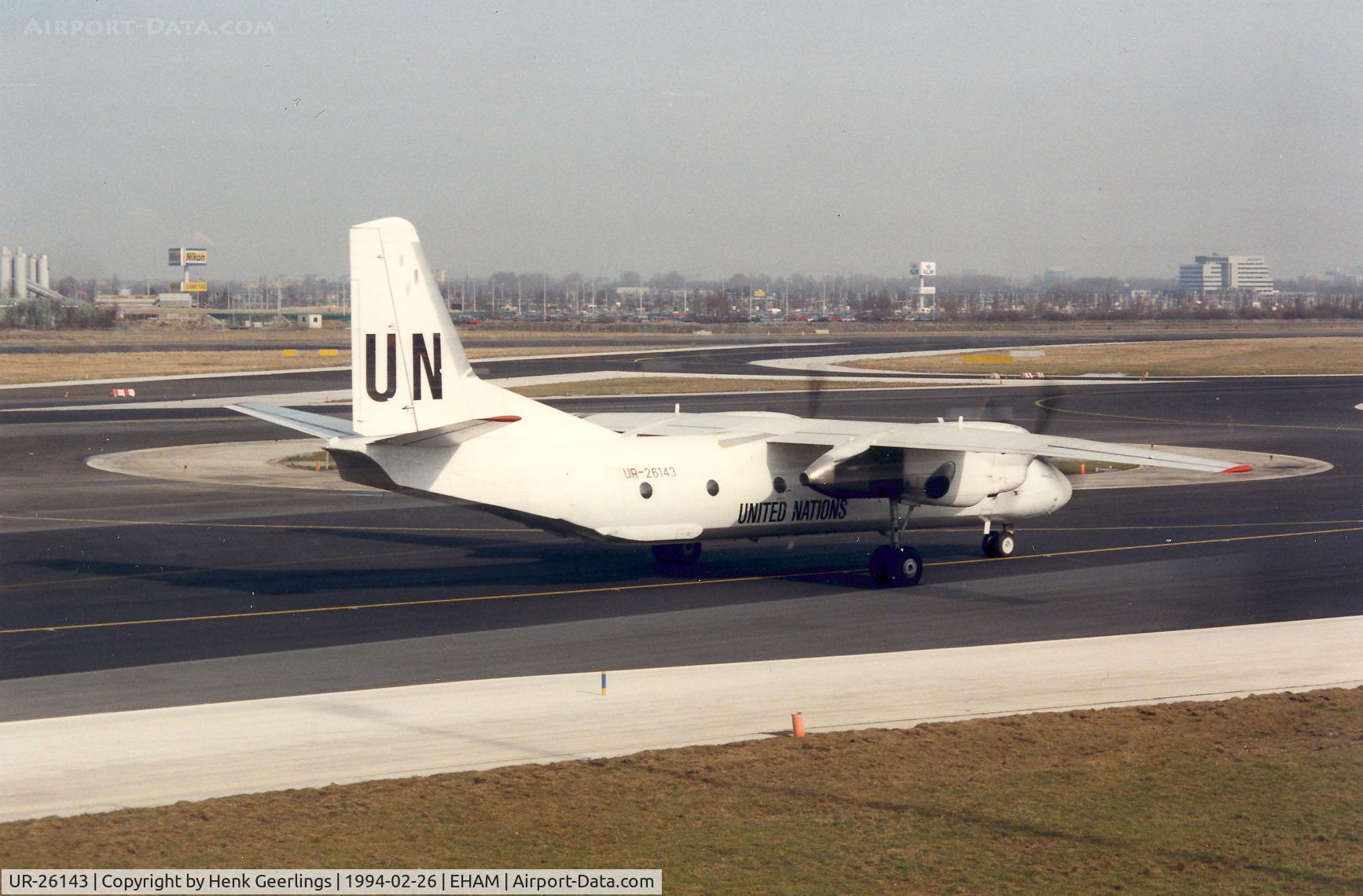 UR-26143, 1984 Antonov An-26B C/N 12908, United Nations