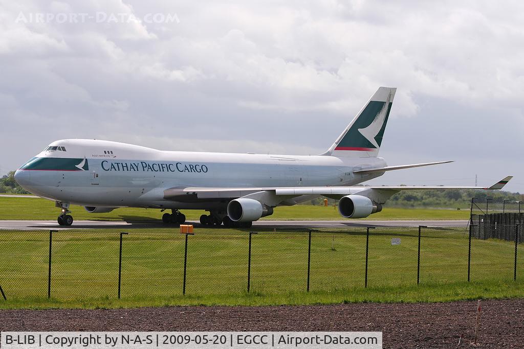 B-LIB, 2008 Boeing 747-467ERF C/N 36867, Passing the AVP after arrival