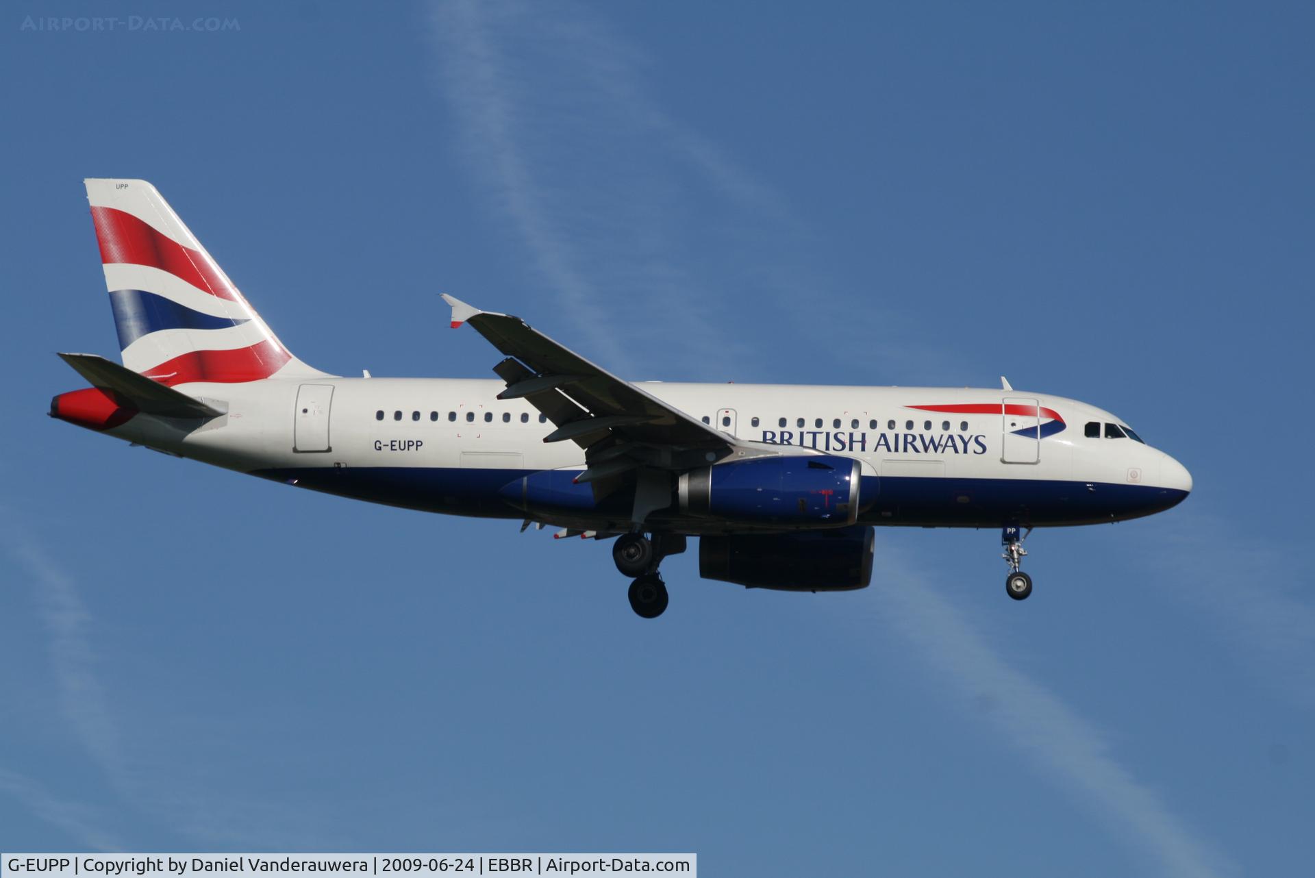 G-EUPP, 2000 Airbus A319-131 C/N 1295, Flight BA388 is descending to RWY 02
