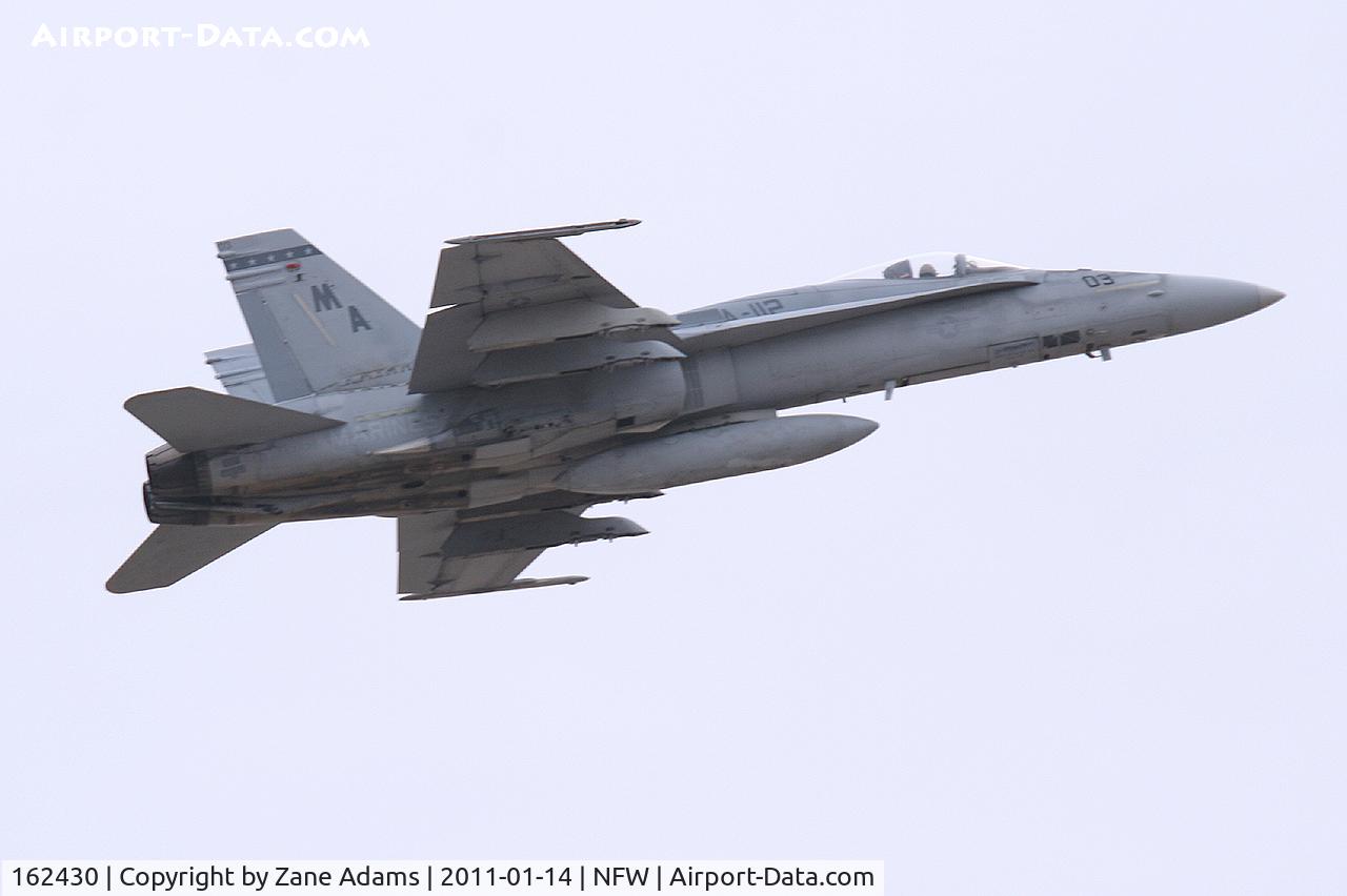 162430, McDonnell Douglas F/A-18A+ Hornet C/N 272/A218, Departing Navy Fort Worth