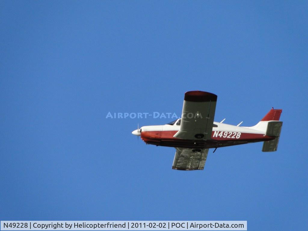 N49228, 1976 Piper PA-28R-200 C/N 28R-7635459, Wheels up fly over
