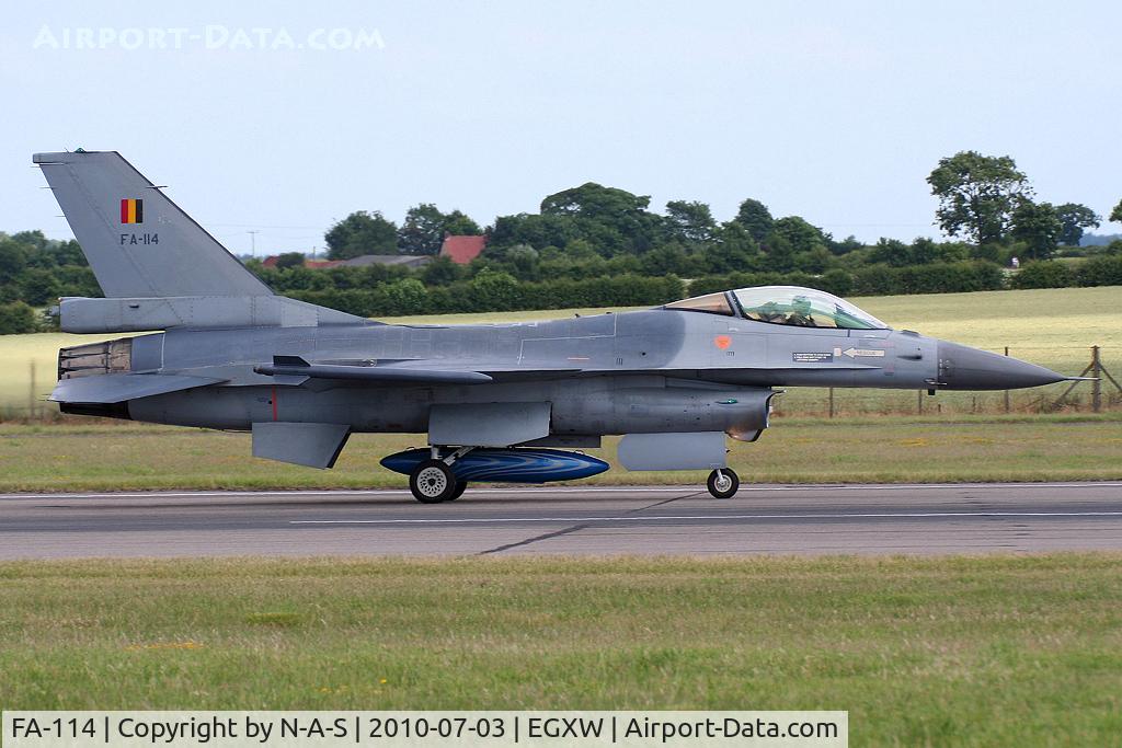 FA-114, 1988 SABCA F-16AM Fighting Falcon C/N 6H-114, Arriving for the airshow