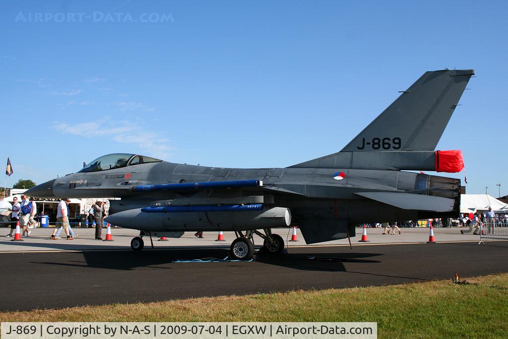 J-869, Fokker F-16AM Fighting Falcon C/N 6D-86, Static