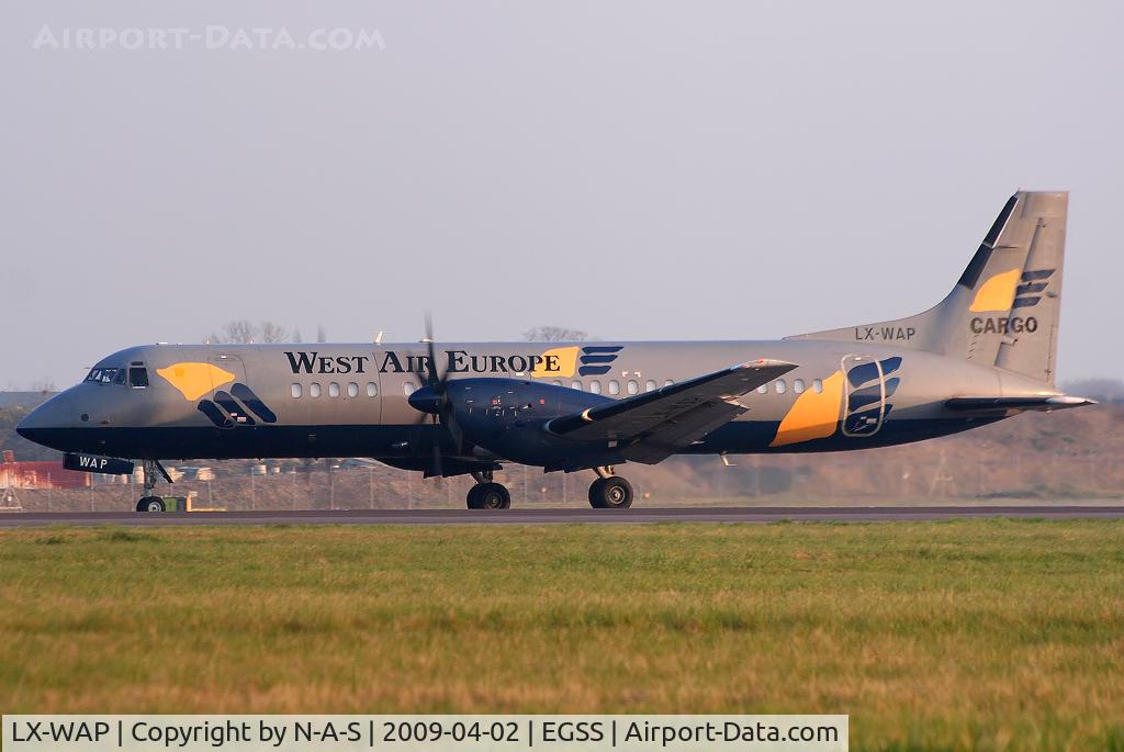 LX-WAP, 1993 British Aerospace ATP C/N 2057, Arrival in the last hour of daylight
